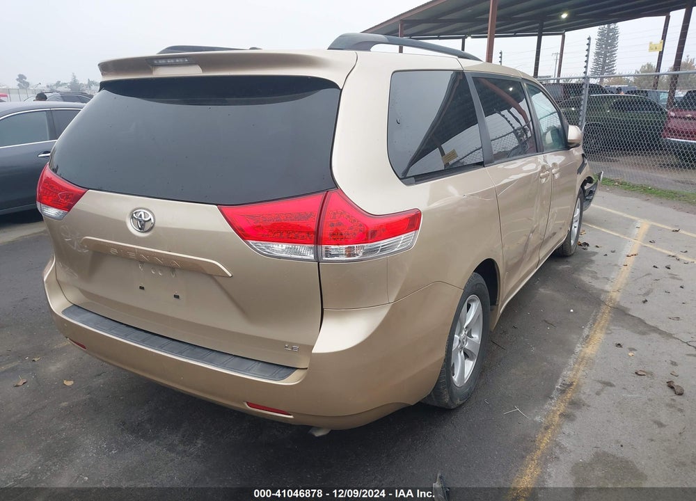 2011 TOYOTA SIENNA LE V6 VIN: 5TDKK3DC9BS152223