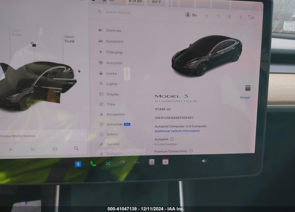 2019 TESLA MODEL 3 LONG RANGE/MID RANGE/STANDARD RANGE/STANDARD RANGE PLUS VIN: 5YJ3E1EA8KF305451