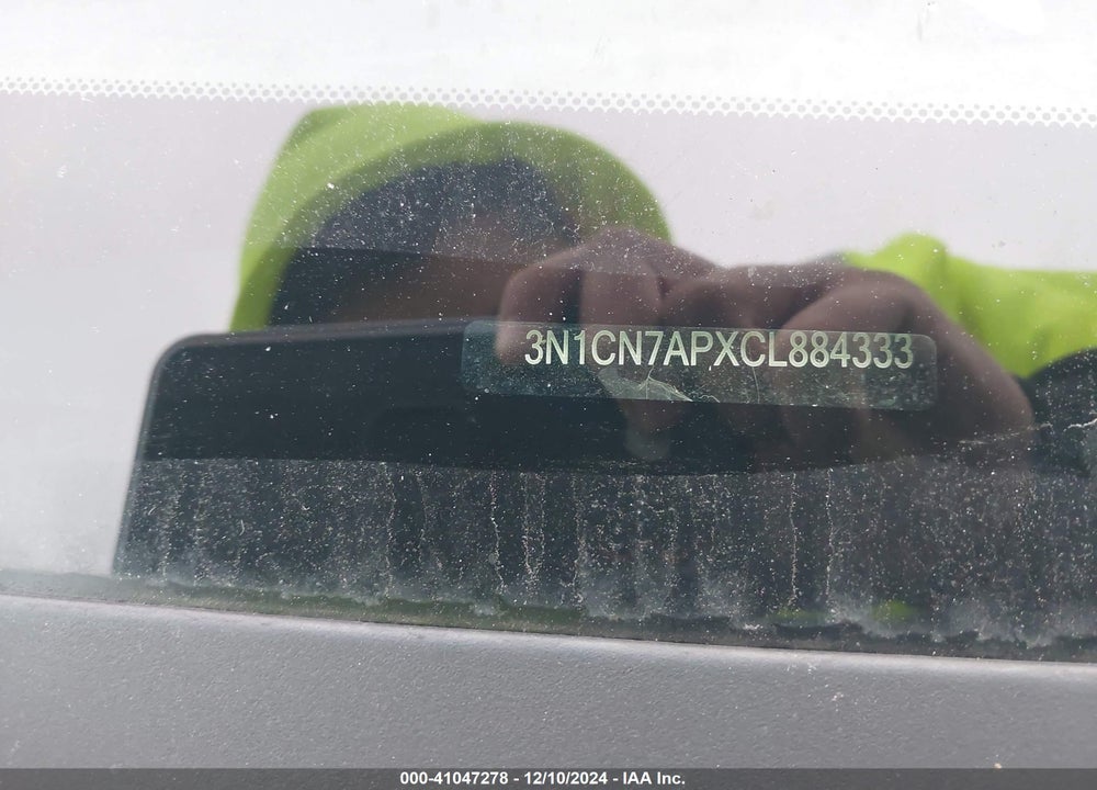 2012 NISSAN VERSA VIN: 3N1CN7APXCL884333