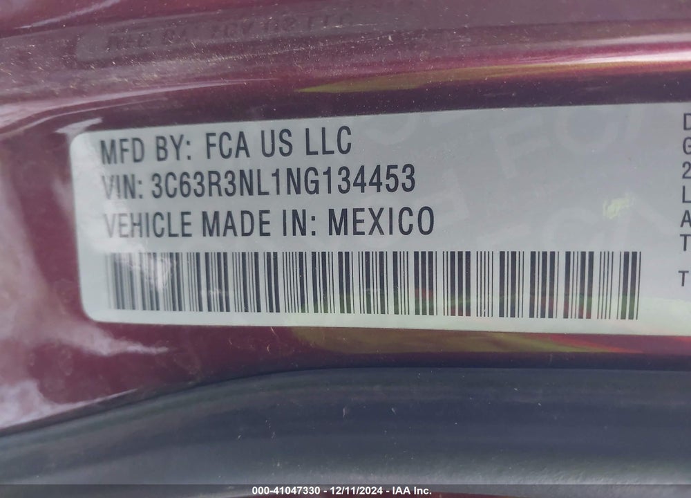 2022 RAM 3500 LIMITED LONGHORN  4X4 6'4 BOX VIN: 3C63R3NL1NG134453