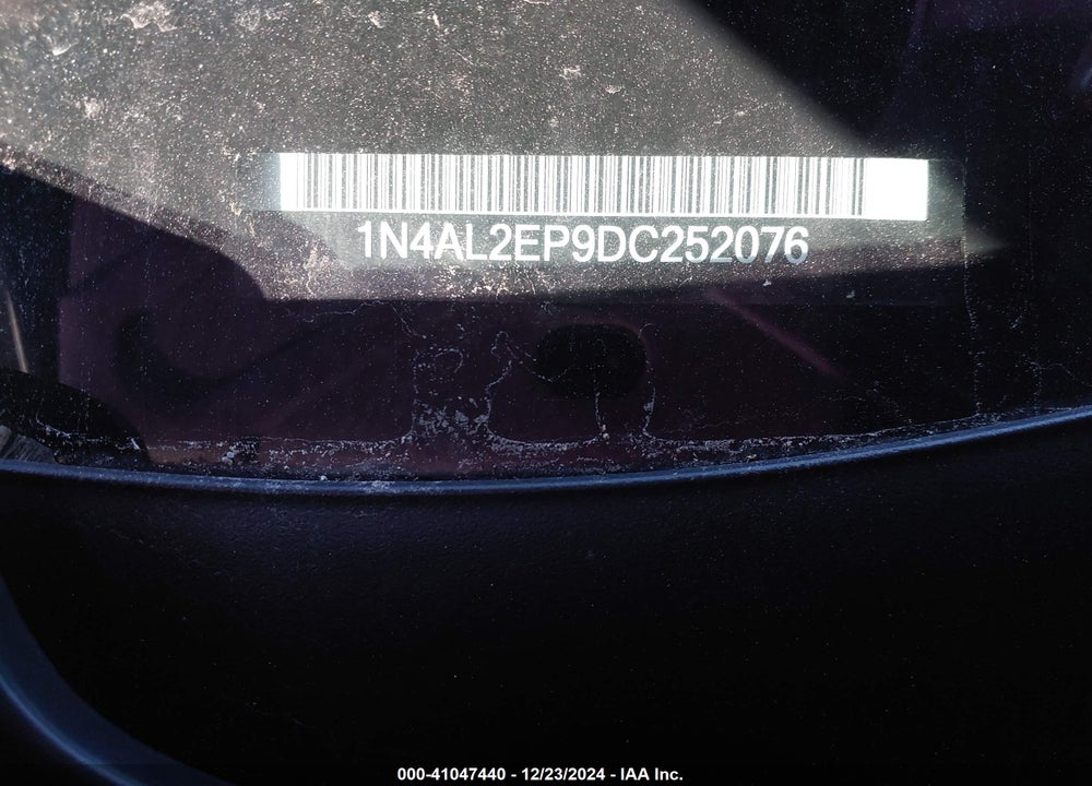 2013 NISSAN ALTIMA 2.5 S VIN: 1N4AL2EP9DC252076