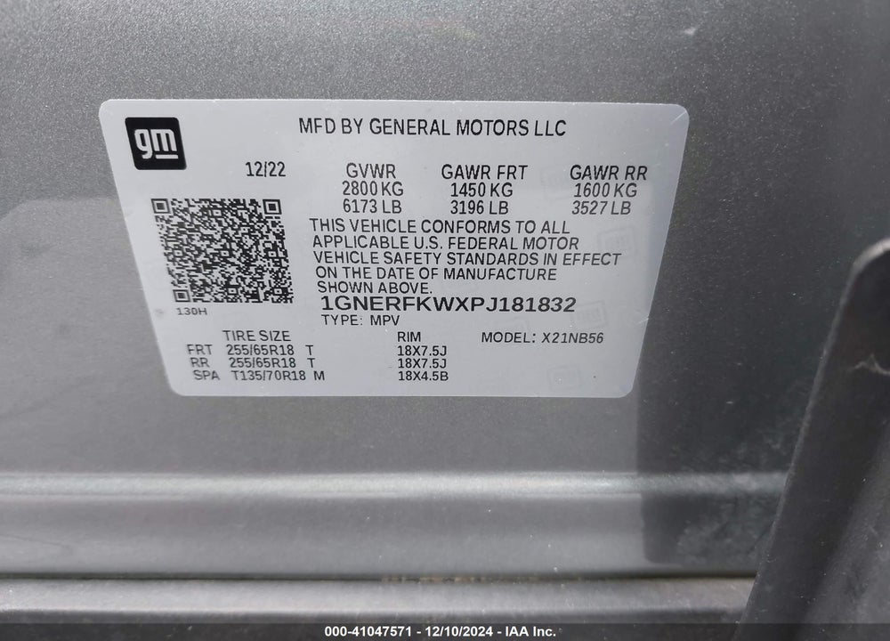 2023 CHEVROLET TRAVERSE FWD LS VIN: 1GNERFKWXPJ181832