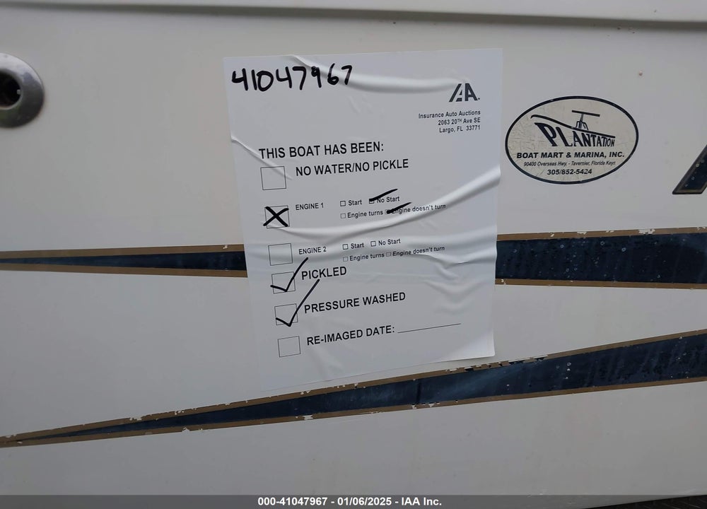 2006 HYDRA-SPORTS BOAT VIN: GHYSRA30C606