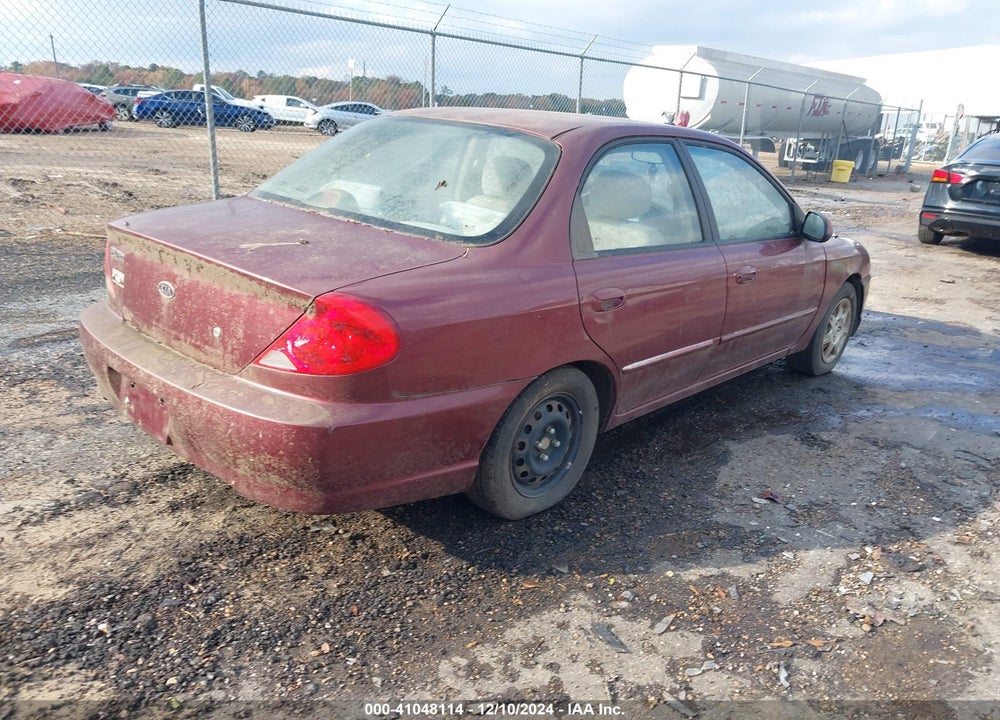 2002 KIA SPECTRA LS VIN: KNAFB121425202665