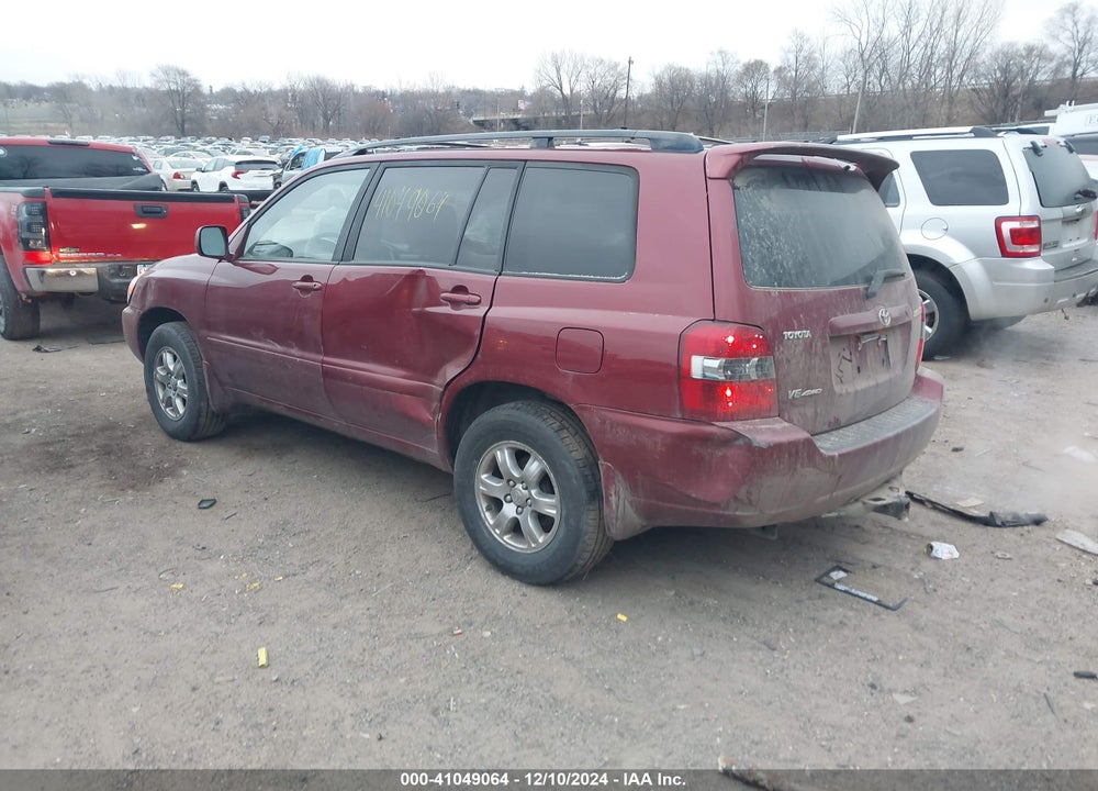 2007 TOYOTA HIGHLANDER V6 VIN: JTEEP21A270211548