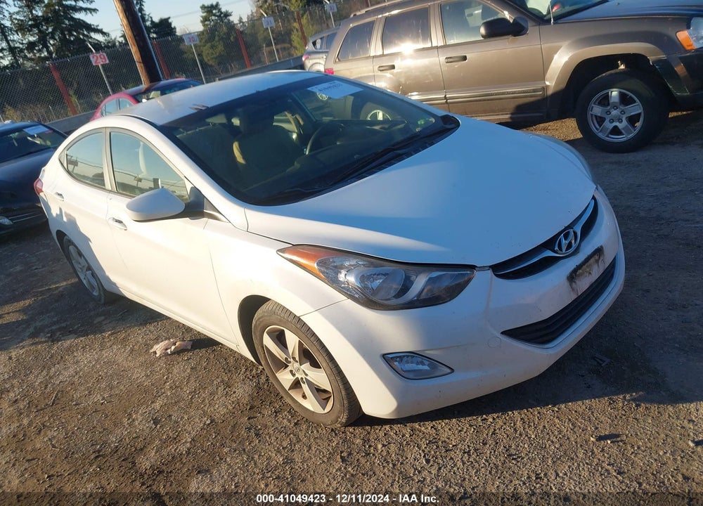 2012 HYUNDAI ELANTRA GLS VIN: 5NPDH4AE7CH106755