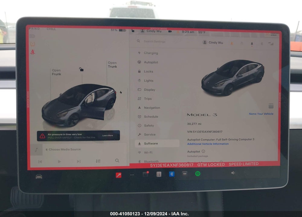 2022 TESLA MODEL 3 REAR-WHEEL DRIVE VIN: 5YJ3E1EAXNF360617