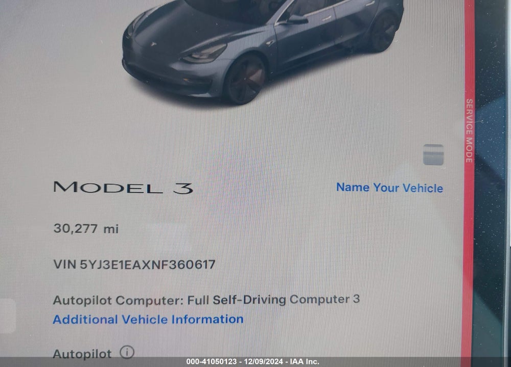 2022 TESLA MODEL 3 REAR-WHEEL DRIVE VIN: 5YJ3E1EAXNF360617