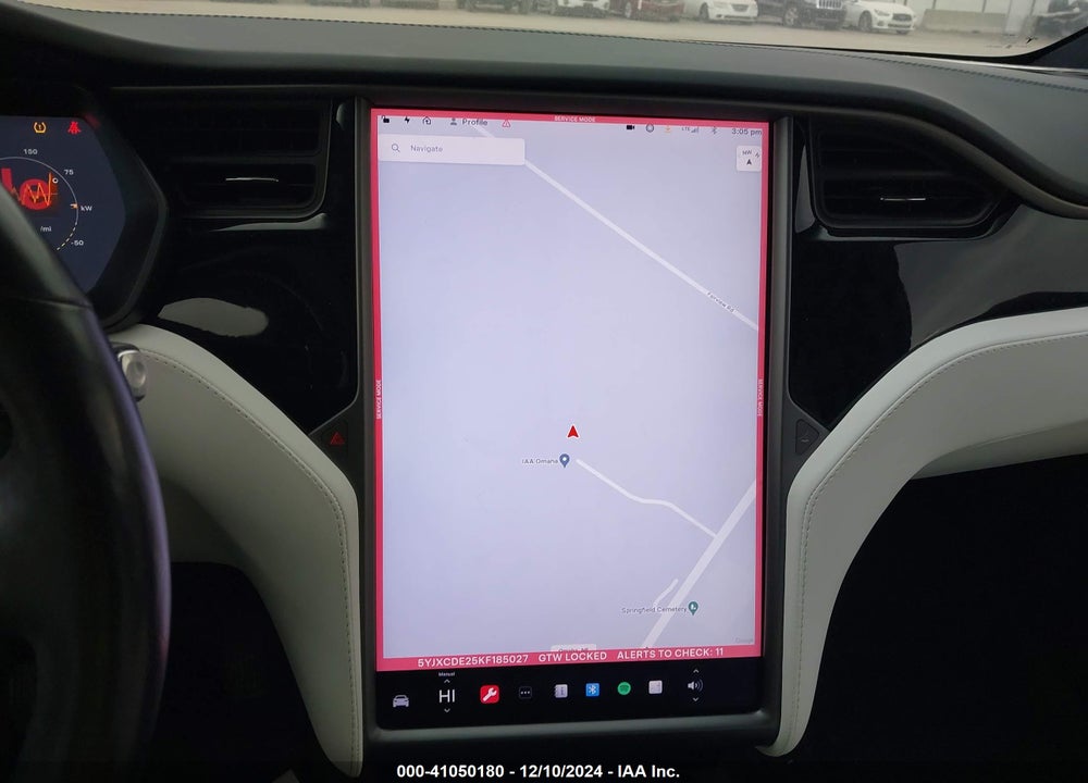 2019 TESLA MODEL X 100D/75D/LONG RANGE/STANDARD RANGE VIN: 5YJXCDE25KF185027