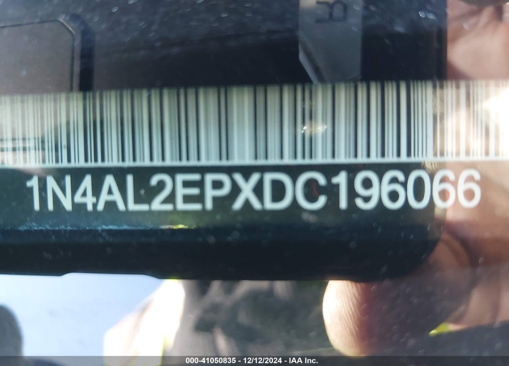 2013 NISSAN ALTIMA 2.5 S VIN: 1N4AL2EPXDC196066