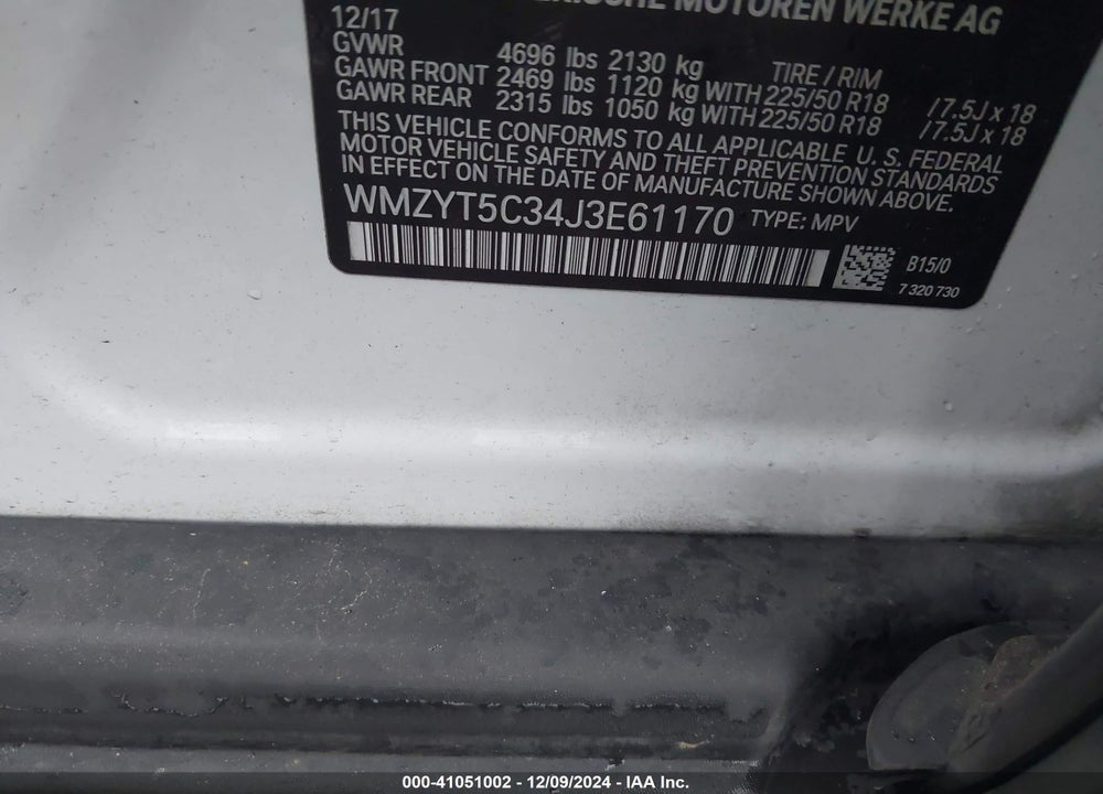 2018 MINI COUNTRYMAN COOPER S VIN: WMZYT5C34J3E61170
