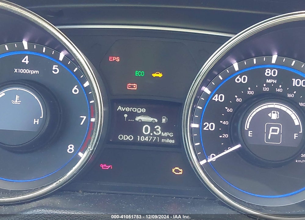 2012 HYUNDAI SONATA SE VIN: 5NPEC4AC4CH404469