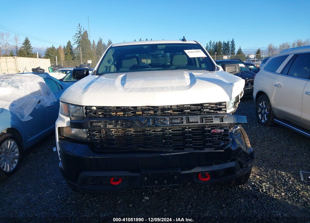 2021 CHEVROLET SILVERADO 1500 4WD  SHORT BED CUSTOM TRAIL BOSS/4WD  STANDARD BED CUSTOM TRAIL BOSS VIN: 1GCPYCEF5MZ201528
