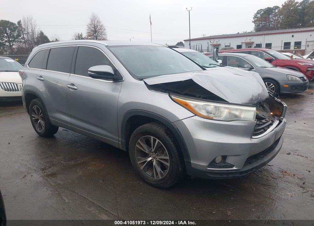 2016 TOYOTA HIGHLANDER XLE V6 VIN: 5TDKKRFH7GS178600