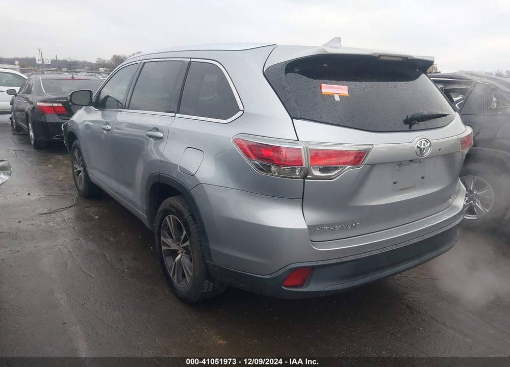 2016 TOYOTA HIGHLANDER XLE V6 VIN: 5TDKKRFH7GS178600