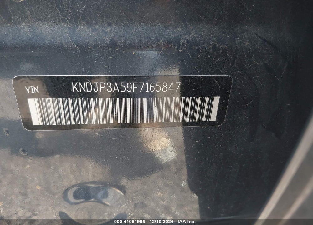 2015 KIA SOUL VIN: KNDJP3A59F7165847