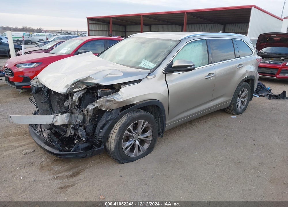 2014 TOYOTA HIGHLANDER XLE V6 VIN: 5TDJKRFH0ES008104