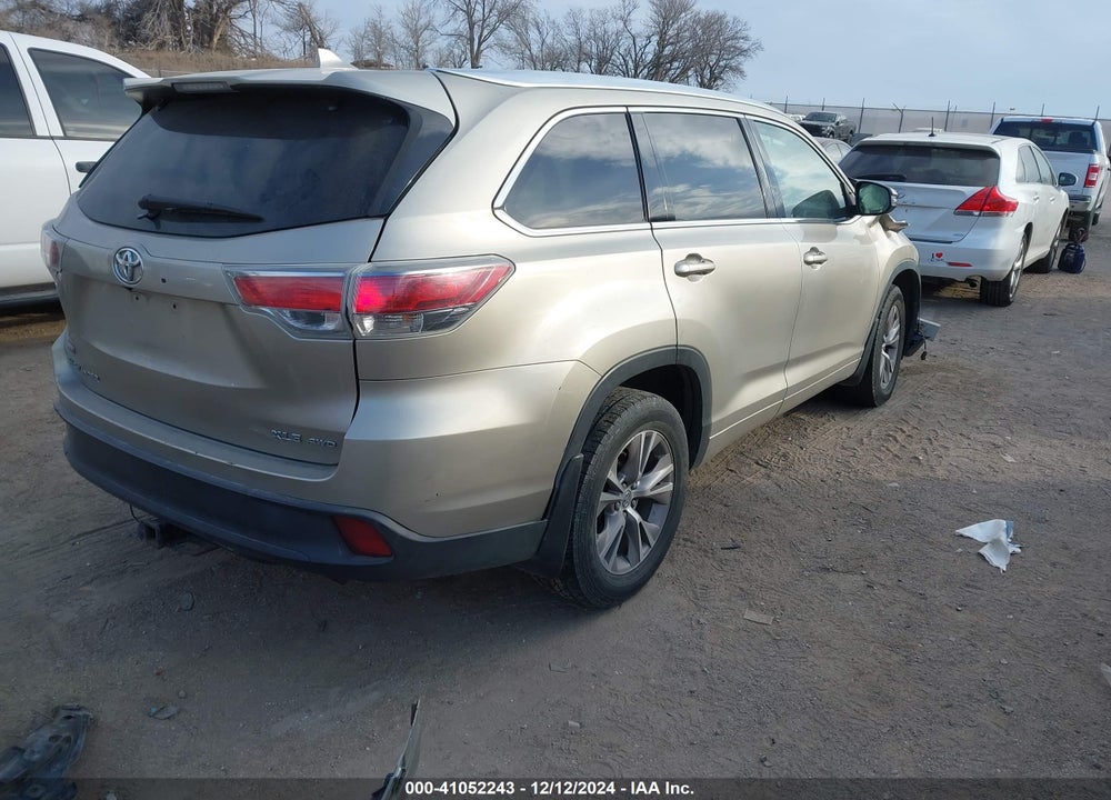 2014 TOYOTA HIGHLANDER XLE V6 VIN: 5TDJKRFH0ES008104