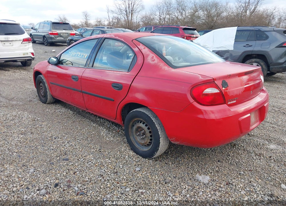 2004 DODGE NEON SE VIN: 1B3ES26C14D539367