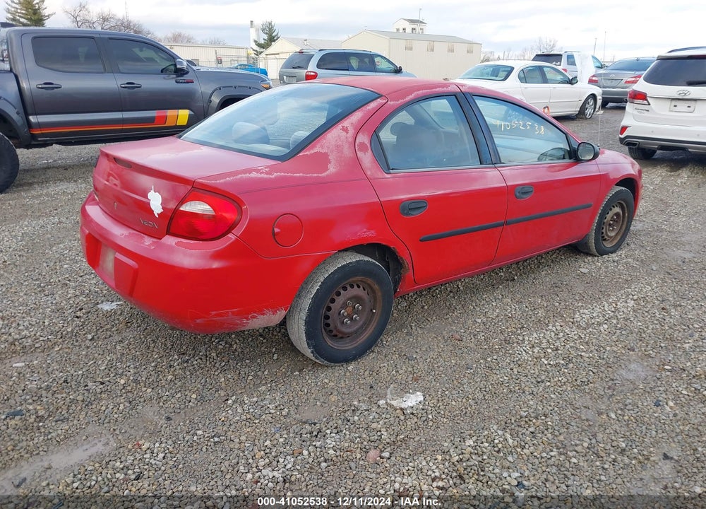 2004 DODGE NEON SE VIN: 1B3ES26C14D539367