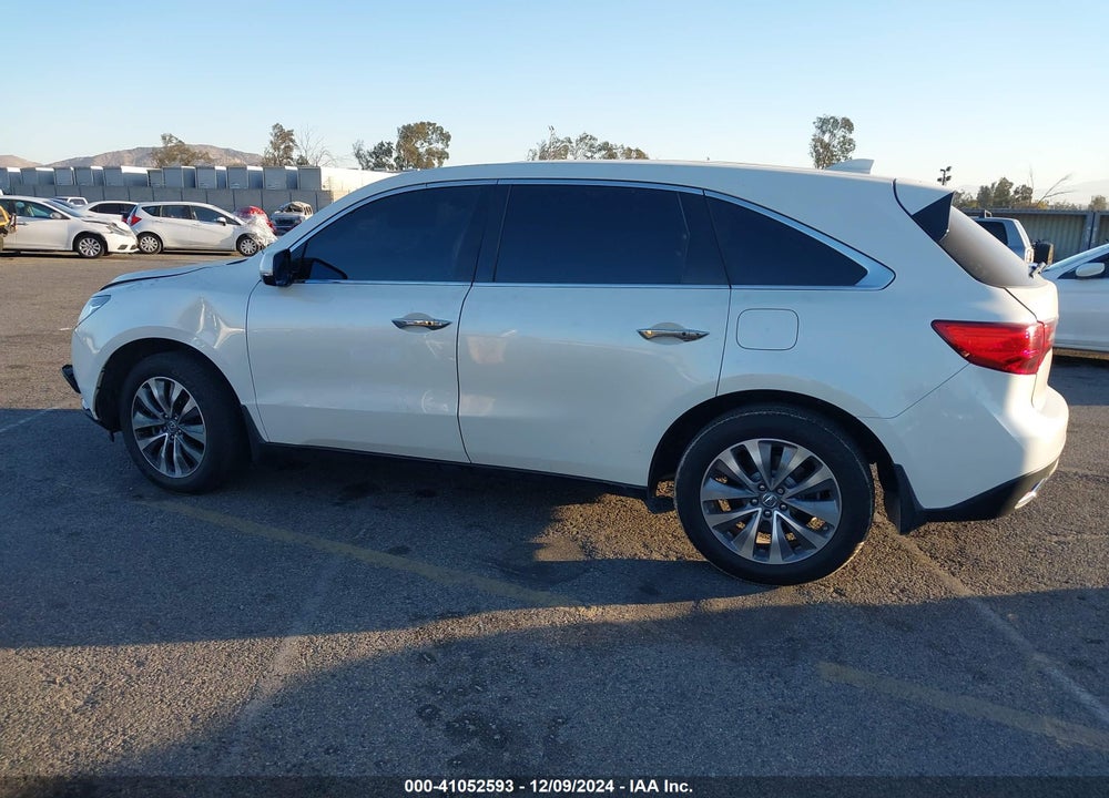 2014 ACURA MDX TECHNOLOGY PACKAGE VIN: 5FRYD3H47EB018034