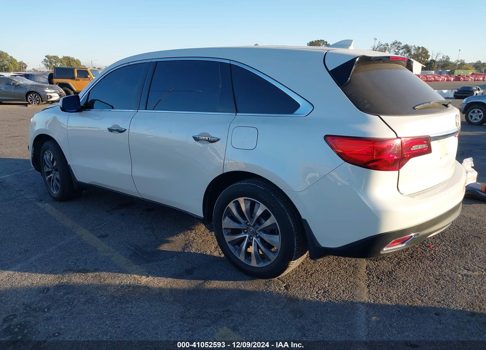 2014 ACURA MDX TECHNOLOGY PACKAGE VIN: 5FRYD3H47EB018034