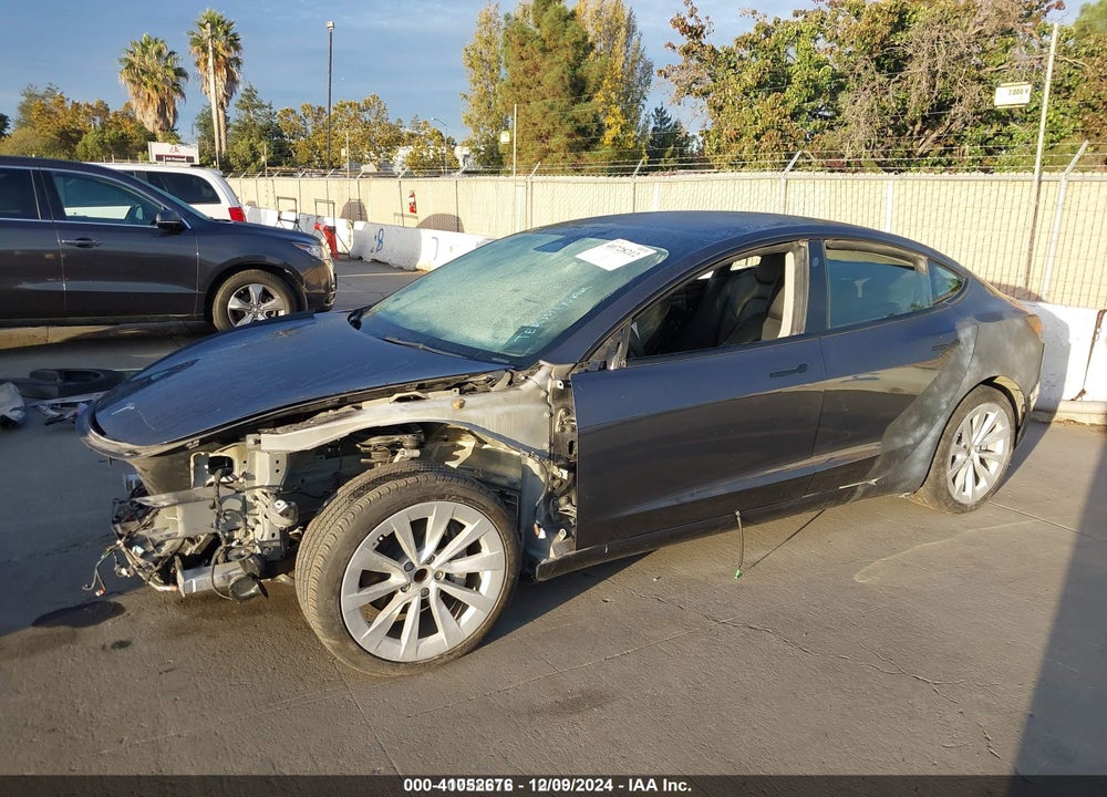 2022 TESLA MODEL 3 REAR-WHEEL DRIVE VIN: 5YJ3E1EA5NF253376
