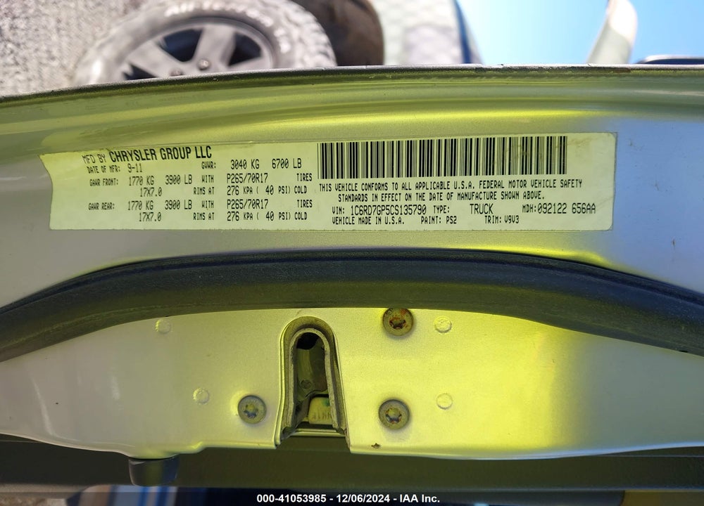 2012 RAM 1500 SLT VIN: 1C6RD7GP5CS135790