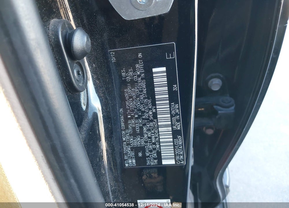 2013 TOYOTA LAND CRUISER V8 VIN: JTMHY7AJXD4016054