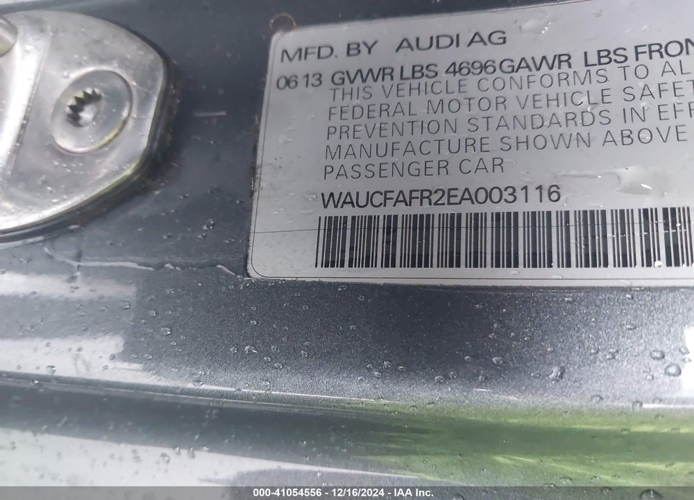 2014 AUDI A5 2.0T PREMIUM VIN: WAUCFAFR2EA003116