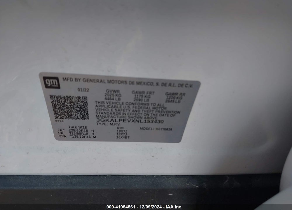 2022 GMC TERRAIN FWD SLT VIN: 3GKALPEVXNL153430