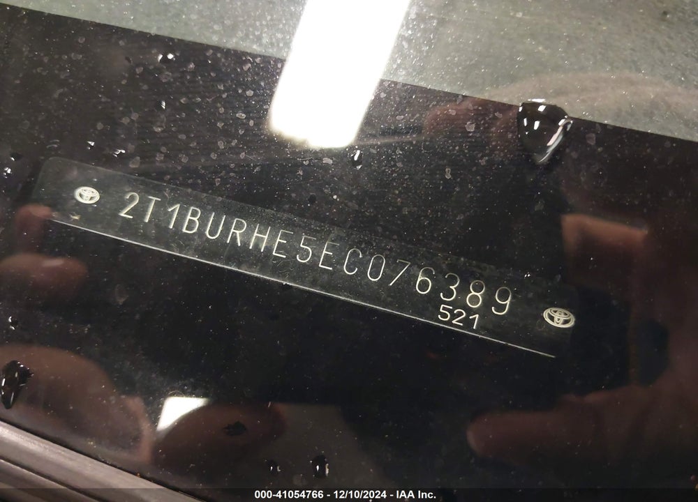 2014 TOYOTA COROLLA S PLUS VIN: 2T1BURHE5EC076389
