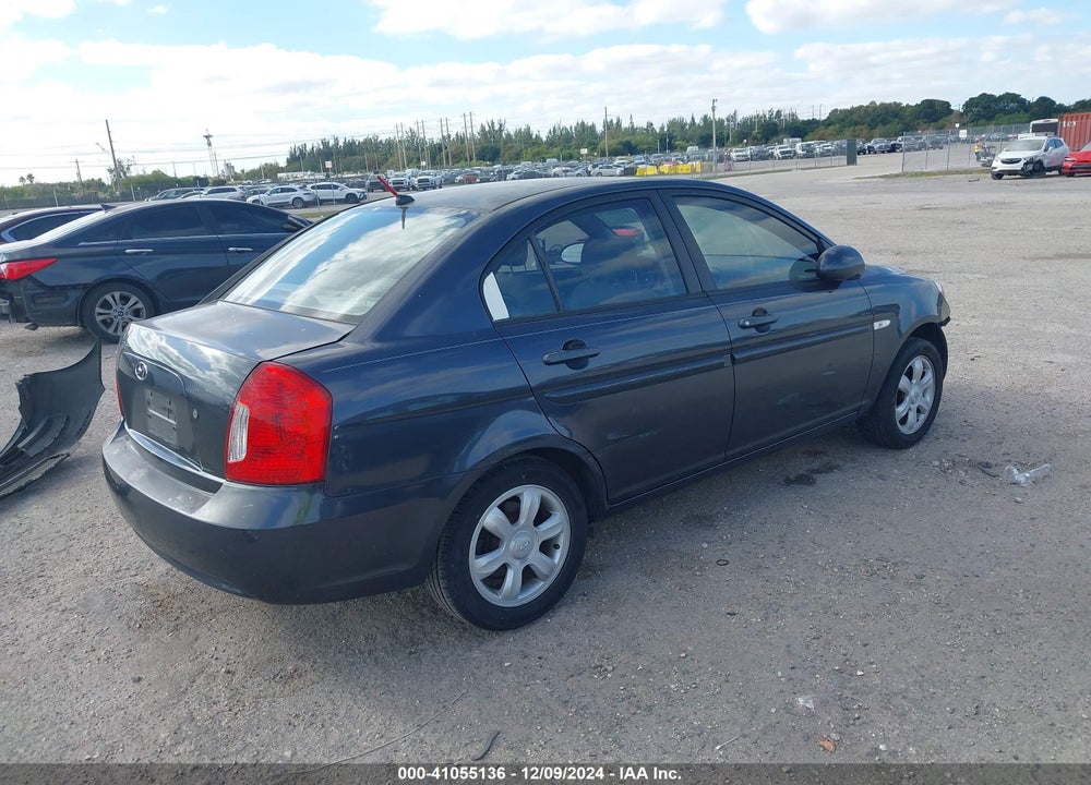 2007 HYUNDAI ACCENT GLS VIN: KMHCN46C47U093921