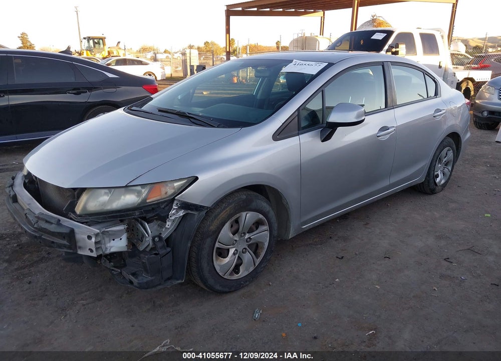 2013 HONDA CIVIC LX VIN: 19XFB2F57DE208487