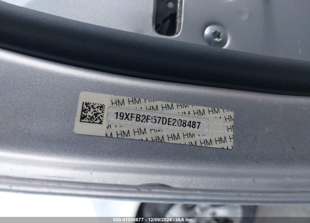 2013 HONDA CIVIC LX VIN: 19XFB2F57DE208487