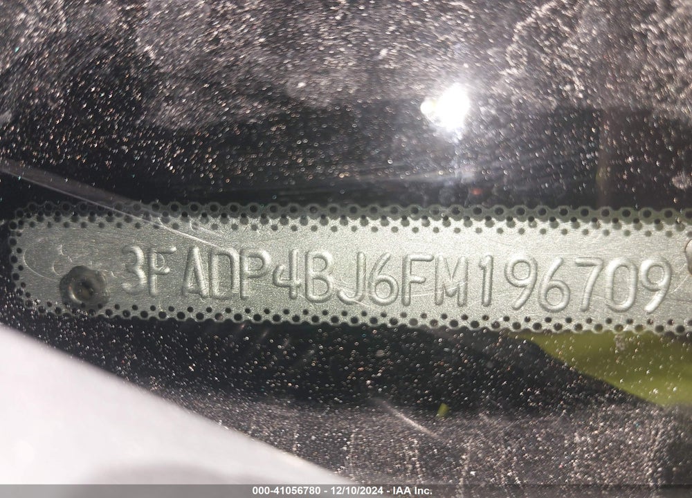 2015 FORD FIESTA SE VIN: 3FADP4BJ6FM196709