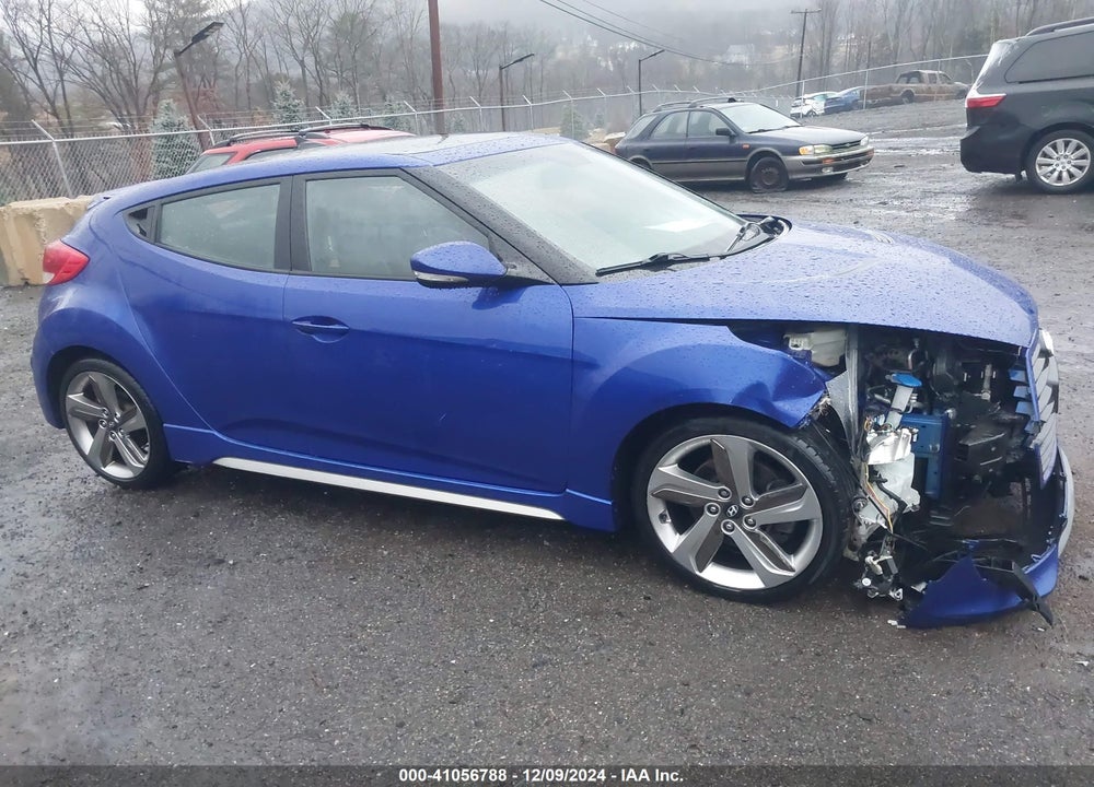 2013 HYUNDAI VELOSTER TURBO W/BLACK VIN: KMHTC6AE6DU116055