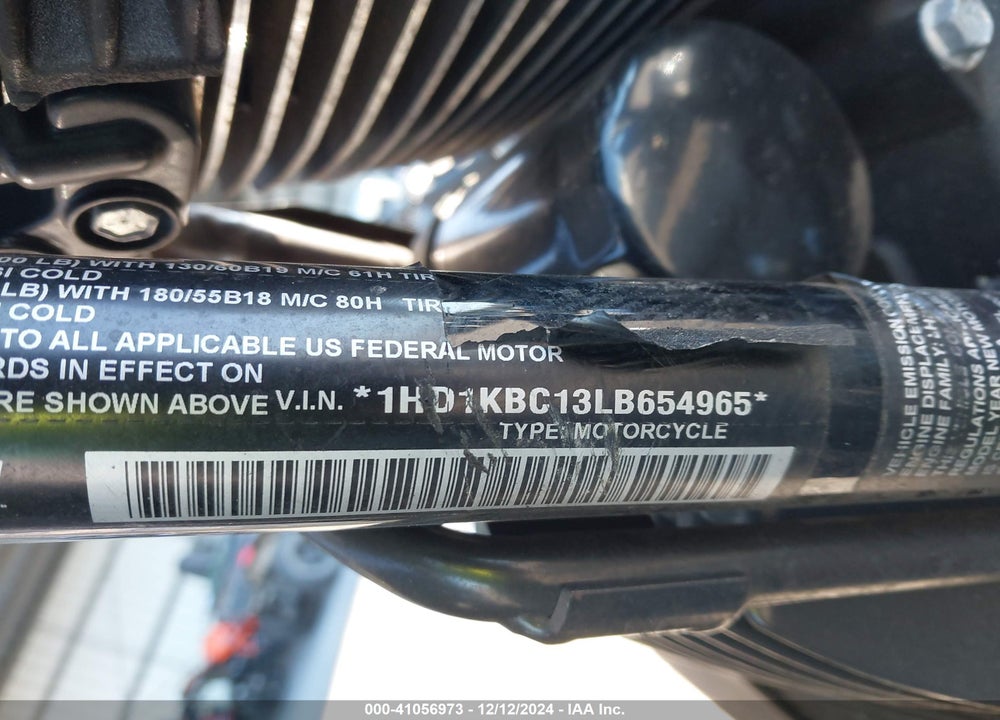 2020 HARLEY-DAVIDSON FLHX VIN: 1HD1KBC13LB654965