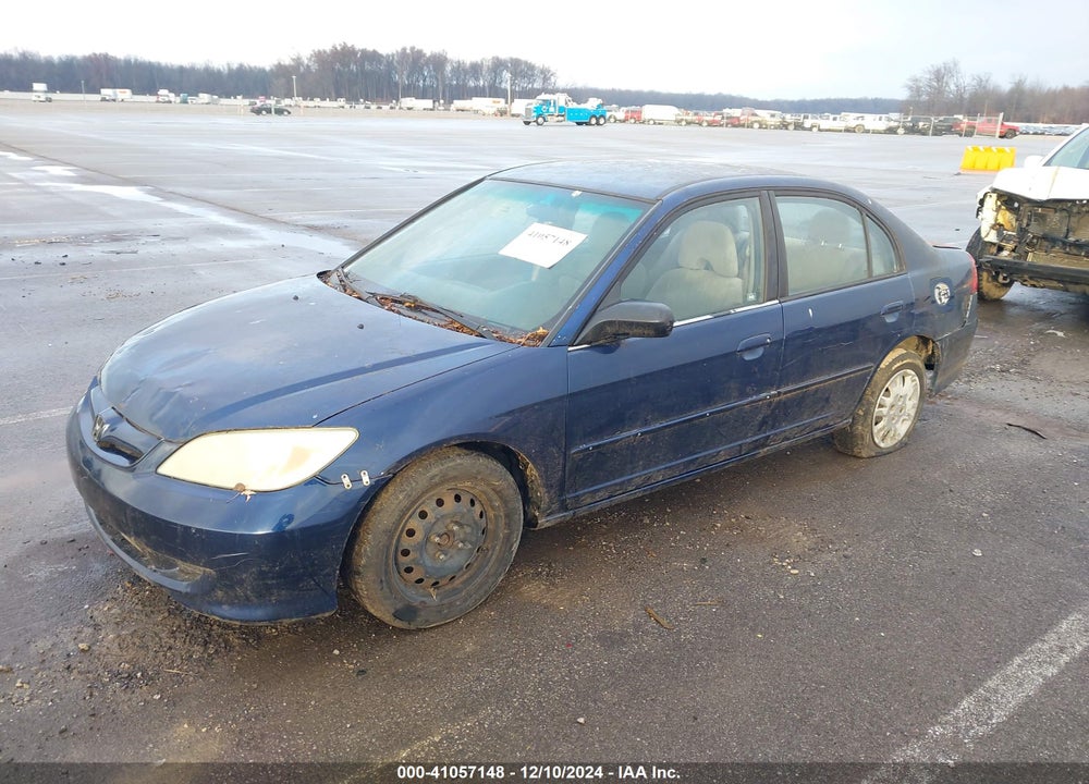 2004 HONDA CIVIC LX VIN: 1HGES16564L014600