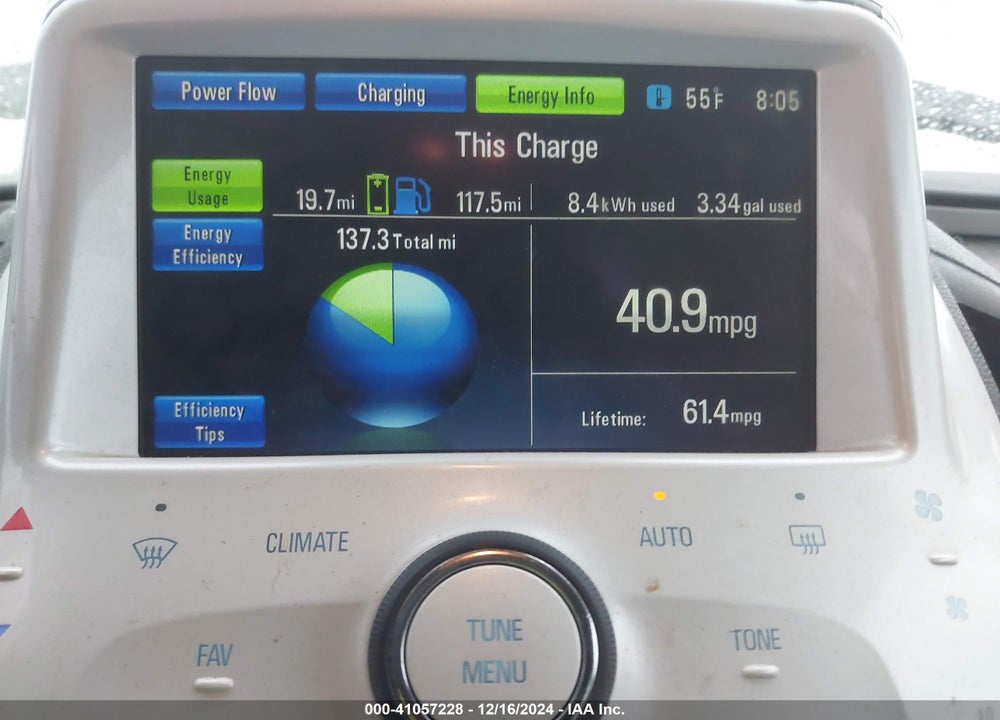 2012 CHEVROLET VOLT VIN: 1G1RD6E40CU113141