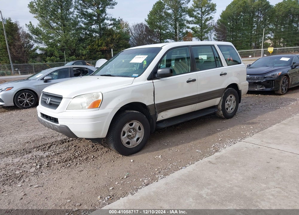 2003 HONDA PILOT LX VIN: 2HKYF18163H513605