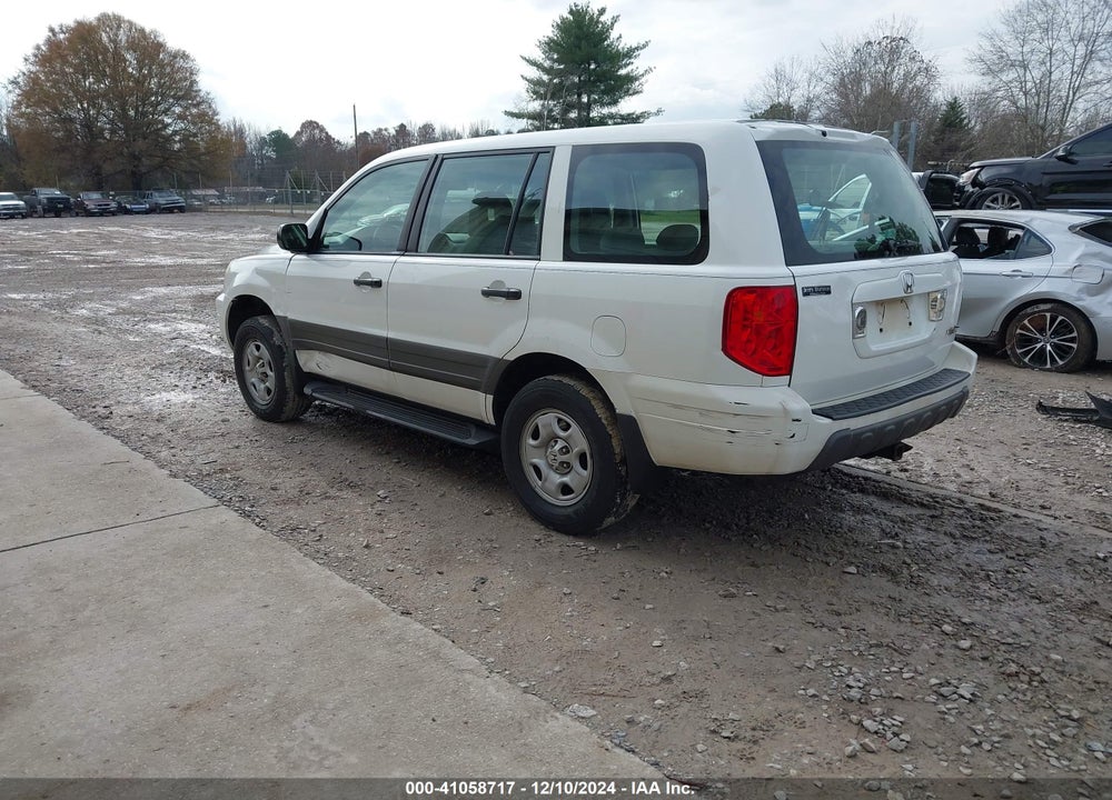 2003 HONDA PILOT LX VIN: 2HKYF18163H513605