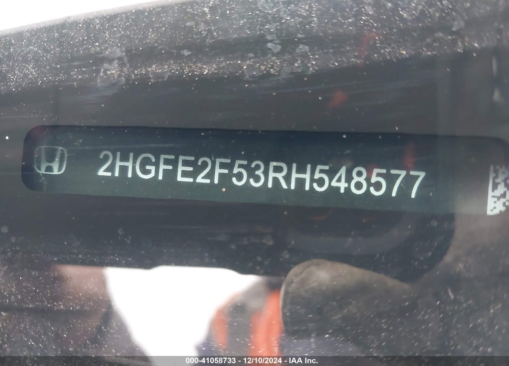 2024 HONDA CIVIC SPORT VIN: 2HGFE2F53RH548577