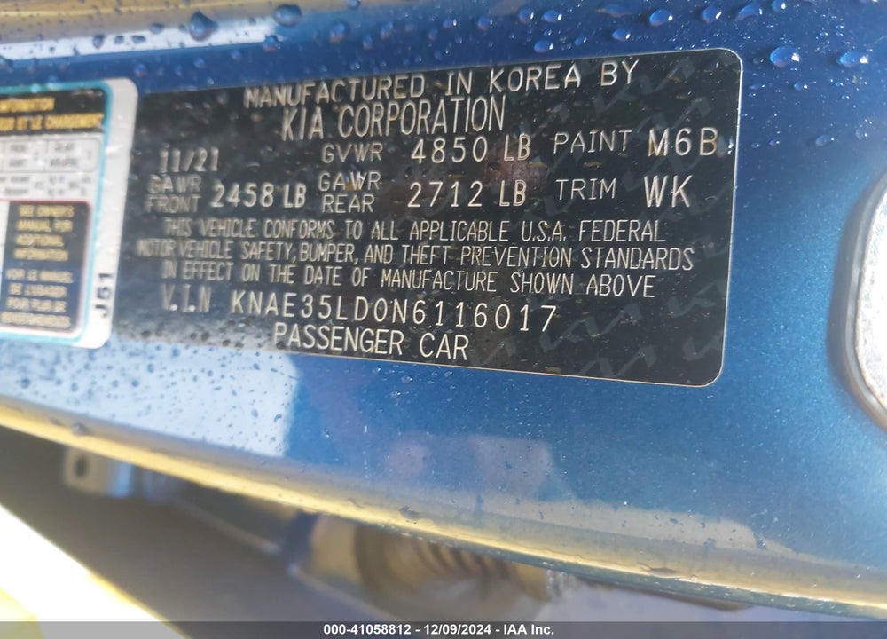 2022 KIA STINGER GT LINE VIN: KNAE35LD0N6116017