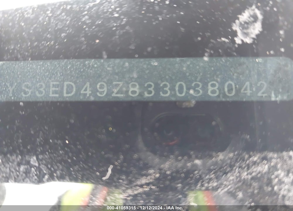 2003 SAAB 9-5 ARC VIN: YS3ED49Z833038042