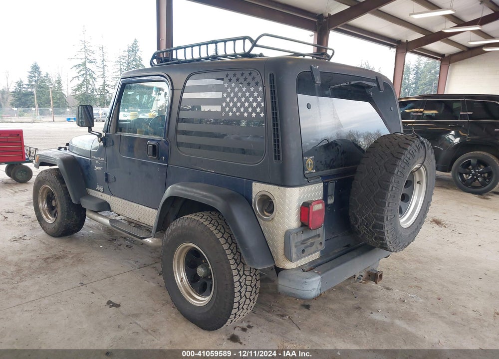 2000 JEEP WRANGLER SPORT VIN: 1J4FA49S1YP791154