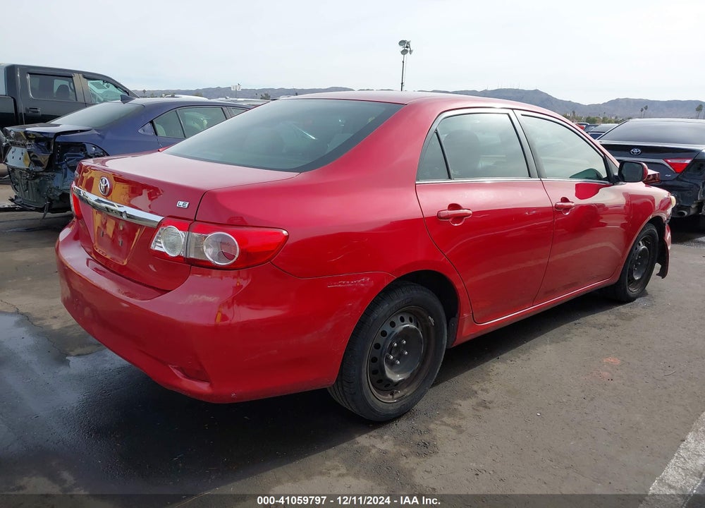 2013 TOYOTA COROLLA LE VIN: 2T1BU4EE3DC054848