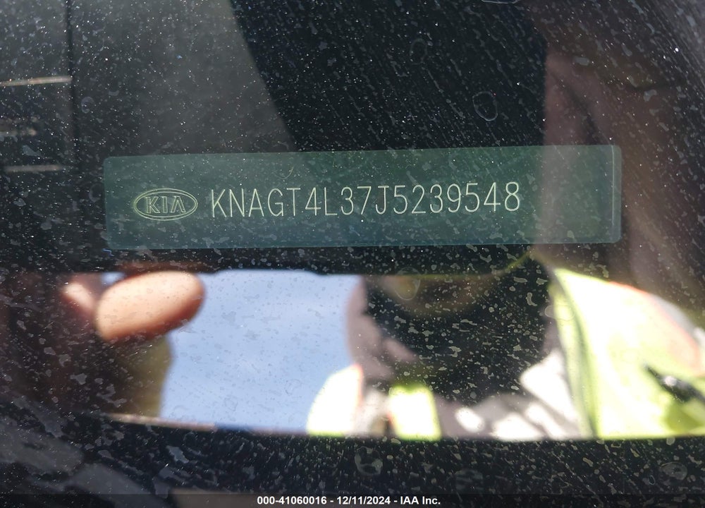 2018 KIA OPTIMA LX VIN: KNAGT4L37J5239548
