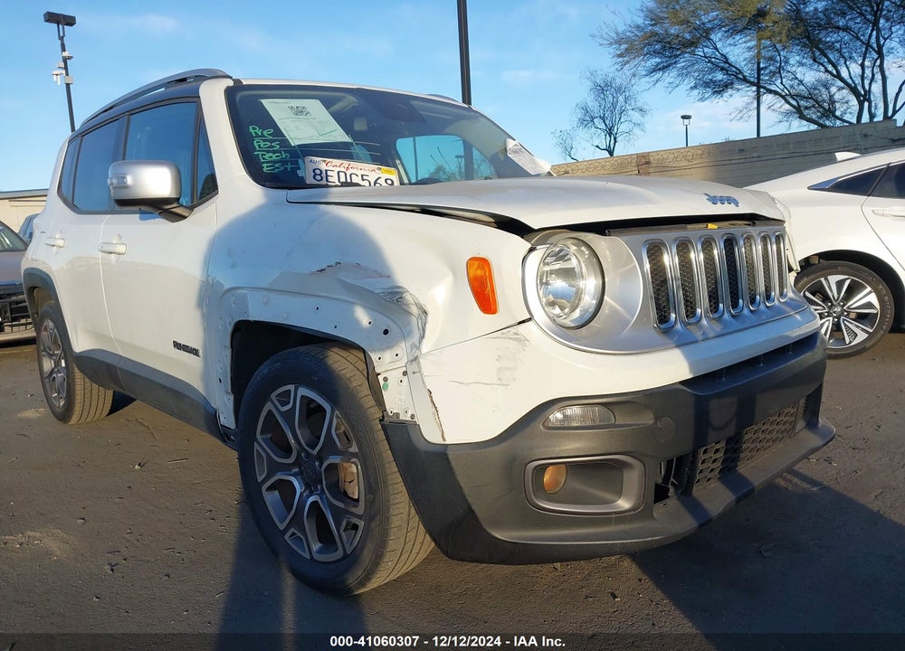 2016 JEEP RENEGADE LIMITED VIN: ZACCJADTXGPC86724