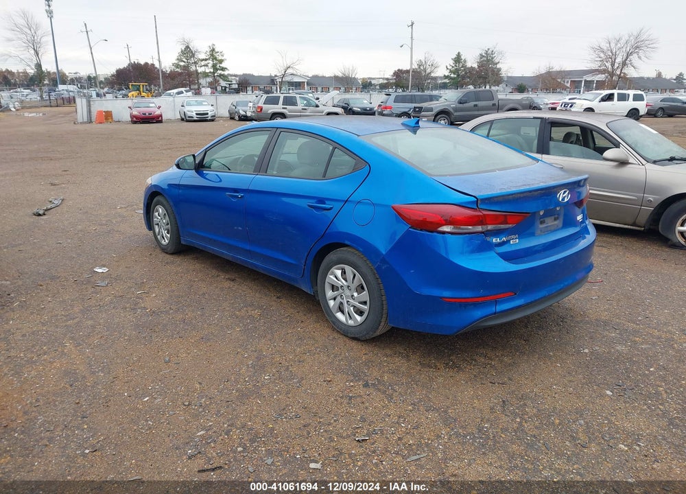 2017 HYUNDAI ELANTRA SE VIN: KMHD74LF2HU210359
